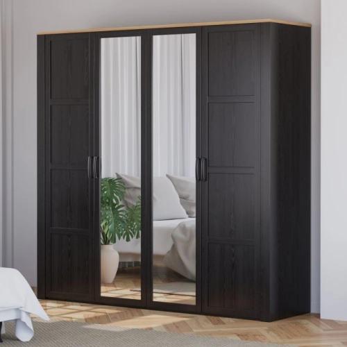 Szafa ubraniowa 216 cm Dąb Riviera / Dąb Cabezone